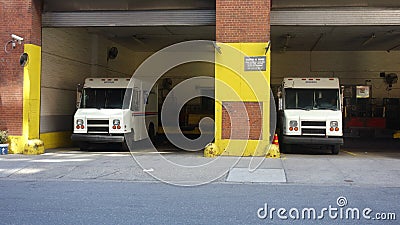 Postal Service Trucks Stock Photo