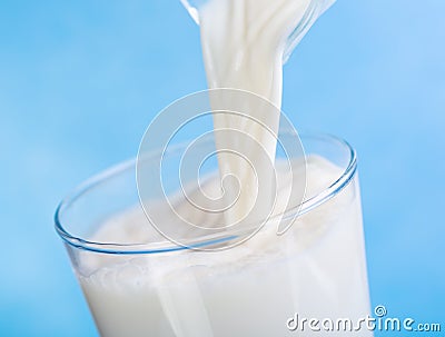 Pouring milk