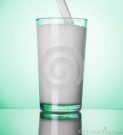 Pouring milk into glass