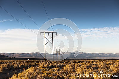 Power line and open field