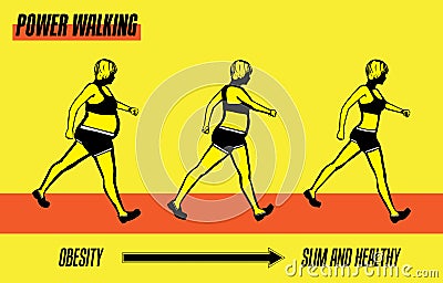 Power Walking Exercise Illustration