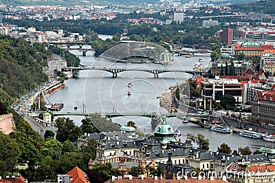 Prague river bridges
