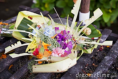 Prayer Offerings, Pura Petitenget, Bali, Indonesia