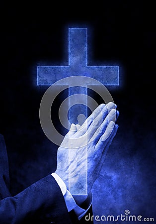 Praying Hands Cross Religion