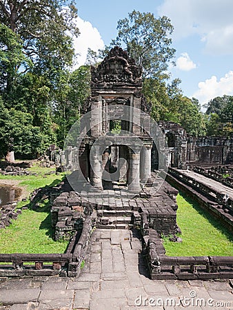siem reap preah khan temple cambodia angkor thom north