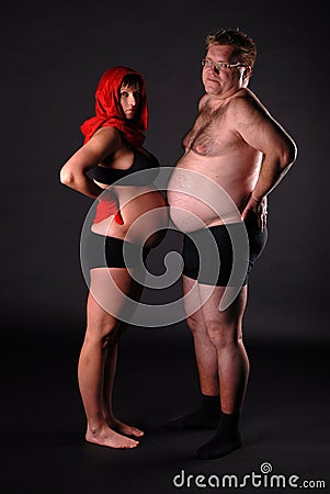 Pregnant lady with fat man