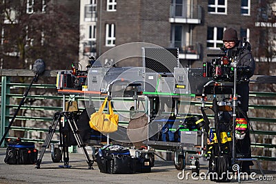 Preparations before shooting the film in Spandau.berlin 13.01.2014.
