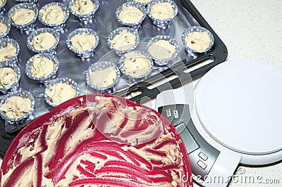 Preparing muffins