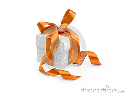 Orange Present Box Stock Images - Image: 43