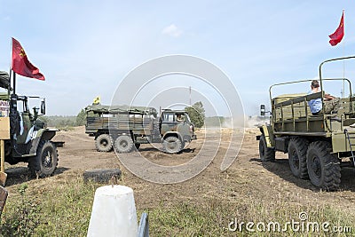 Presentation of historic military vehicles