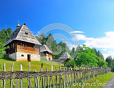 Preserved traditional Balkans medieval village in Sirogojno, Zlatibor, Serbia