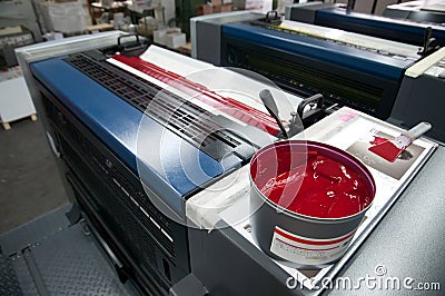Press printing - Offset machine (detail Ink)
