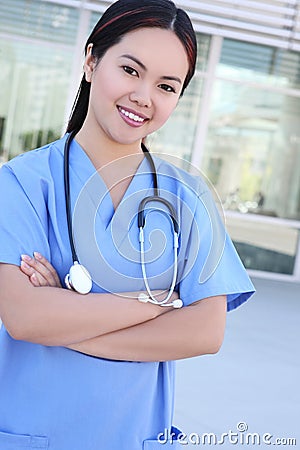 Pretty Asian Nurse at Hospital