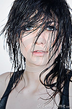 Pretty Teenager with Wet Hair