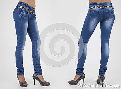 Pretty women in tight jeans