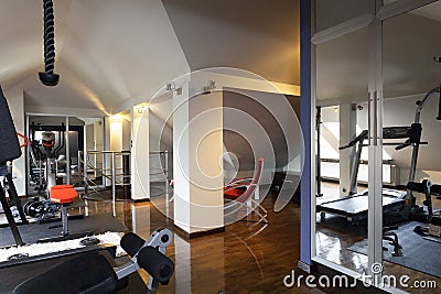 Private gym in a home