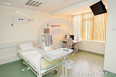 Private hospital room interior