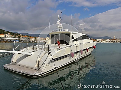 Private luxury yacht in marine