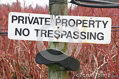 Private Property No Trespassing