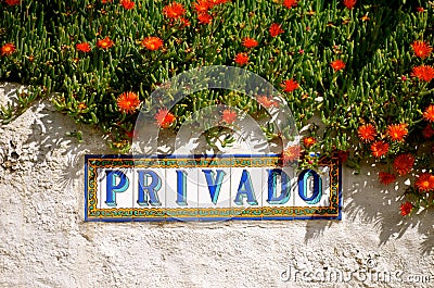 Private sign