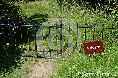 Private sign.