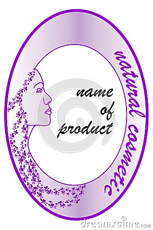 Product label for natural cosmetics