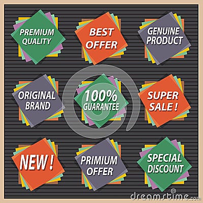 Product Quality Badges Vector