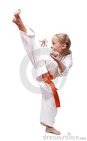 Professional karate girl