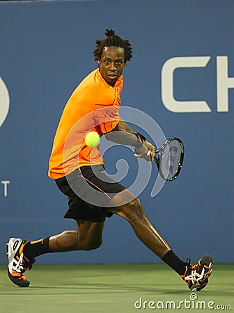 Professional tennis player Gael Monfils during second round match at US Open 2013 against John Isner