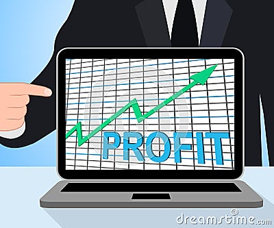 Profit Chart Graph Displays Increase Cash Wealth Revenue