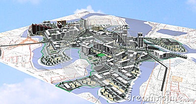 Project area of city