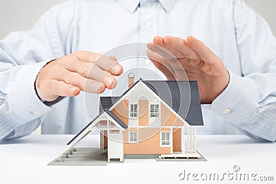 Protect house - insurance concept