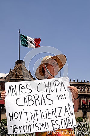 Protest against Mexican government