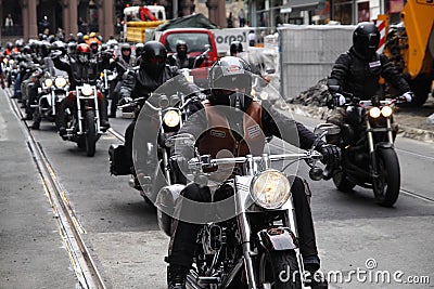 Protest of motorcycle clubs. Oslo.