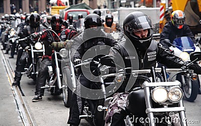 Protest of motorcycle clubs. Oslo.