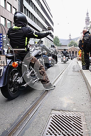 Protest of motorcycle clubs. Oslo.
