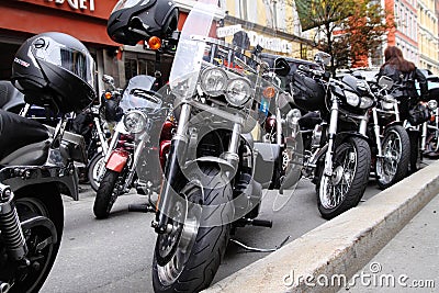 Protest of motorcycle clubs. Oslo.