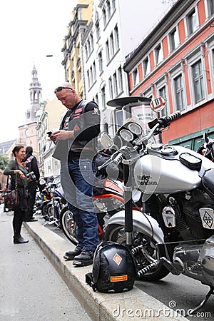 Protest of motorcycle clubs. Oslo.