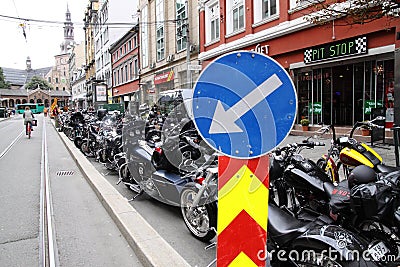 Protest of motorcycle clubs. Oslo.
