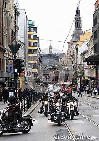 Protest of motorcycle clubs. Oslo.