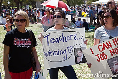 Protest sign featuring Charlie Sheen