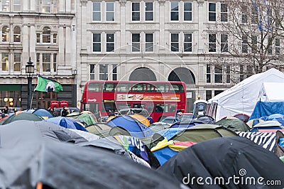 Protesters in Saint Pauls, London, 2012