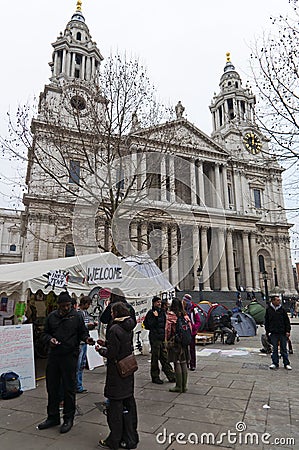 Protesters in Saint Pauls, London, 2012