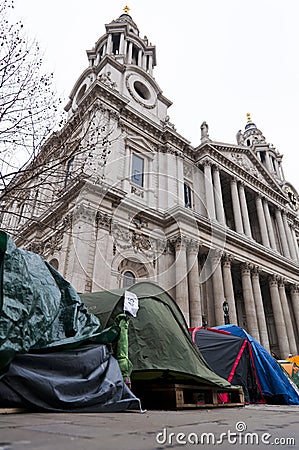 Protesters in Saint Pauls, London, 2012