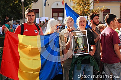 Protests in Oradea city against cyanide gold digging in Rosia Montana in Romania