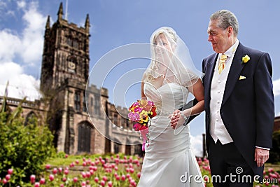 Proud father and bride