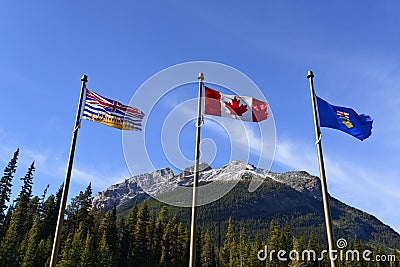 Provincial and national flags at the provincial bo