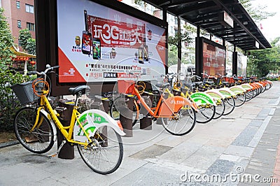 Public bicycles in Nanhai