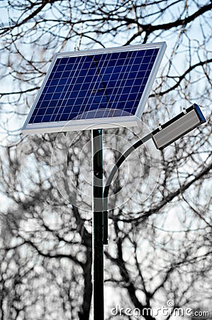 Public lightning photovoltaic panel