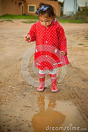 Puddle before jumping